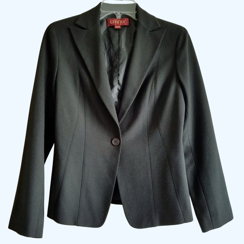 Black Single-Button Women's Blazer